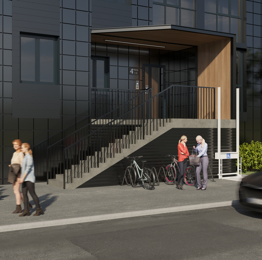 Дизайн экстерьера входных групп жк